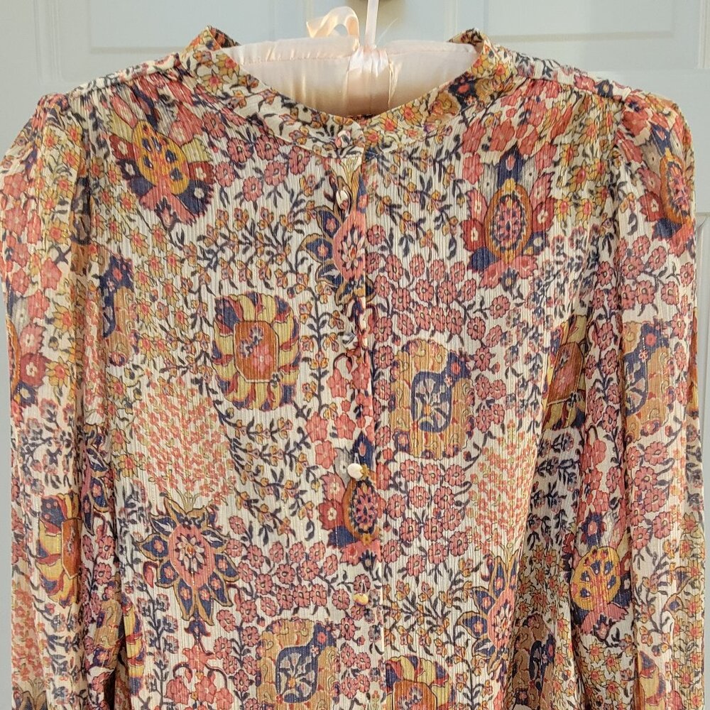 Sezane - Irina Blouse - Pastel Forest